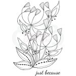 Woodware Clear Singles - Bold Blooms Heather