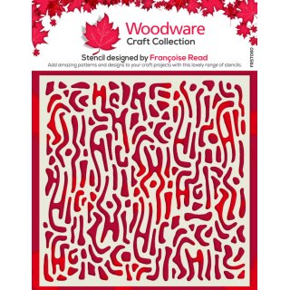 Woodware 6x6 inch Stencil - Wiggles