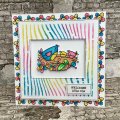 Woodware 6x6 Inch Stencil - Worn Lines