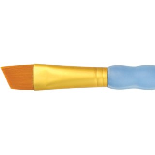 Gold Taklon Mixed Media Angular Brush R9160