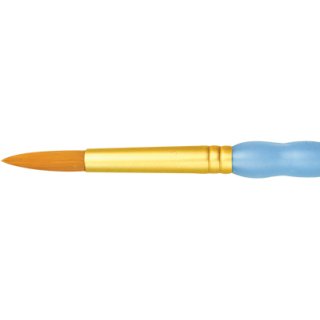 Gold Taklon Mixed Media Round Brush R9250