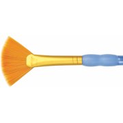 Gold Taklon Mixed Media Fan Brush R9850