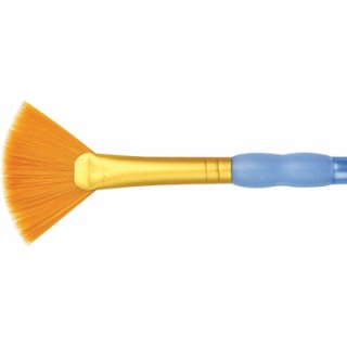 Gold Taklon Mixed Media Fan Brush R9850