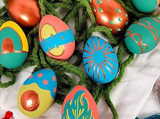 Designer Easter Eggs with DecoArt Americana and Extreme Sheen