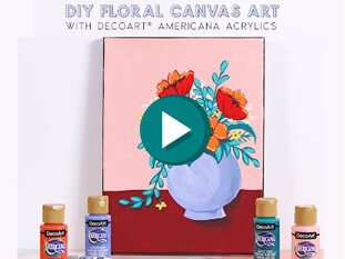 Americana Floral Canvas Art