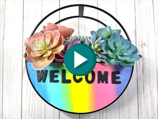 Create a fun welcome planter using DecoArt Patio paints