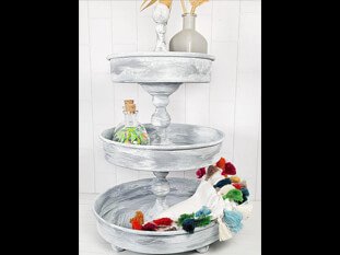 Upcycled Three-Tiered Farmhouse Display Stand